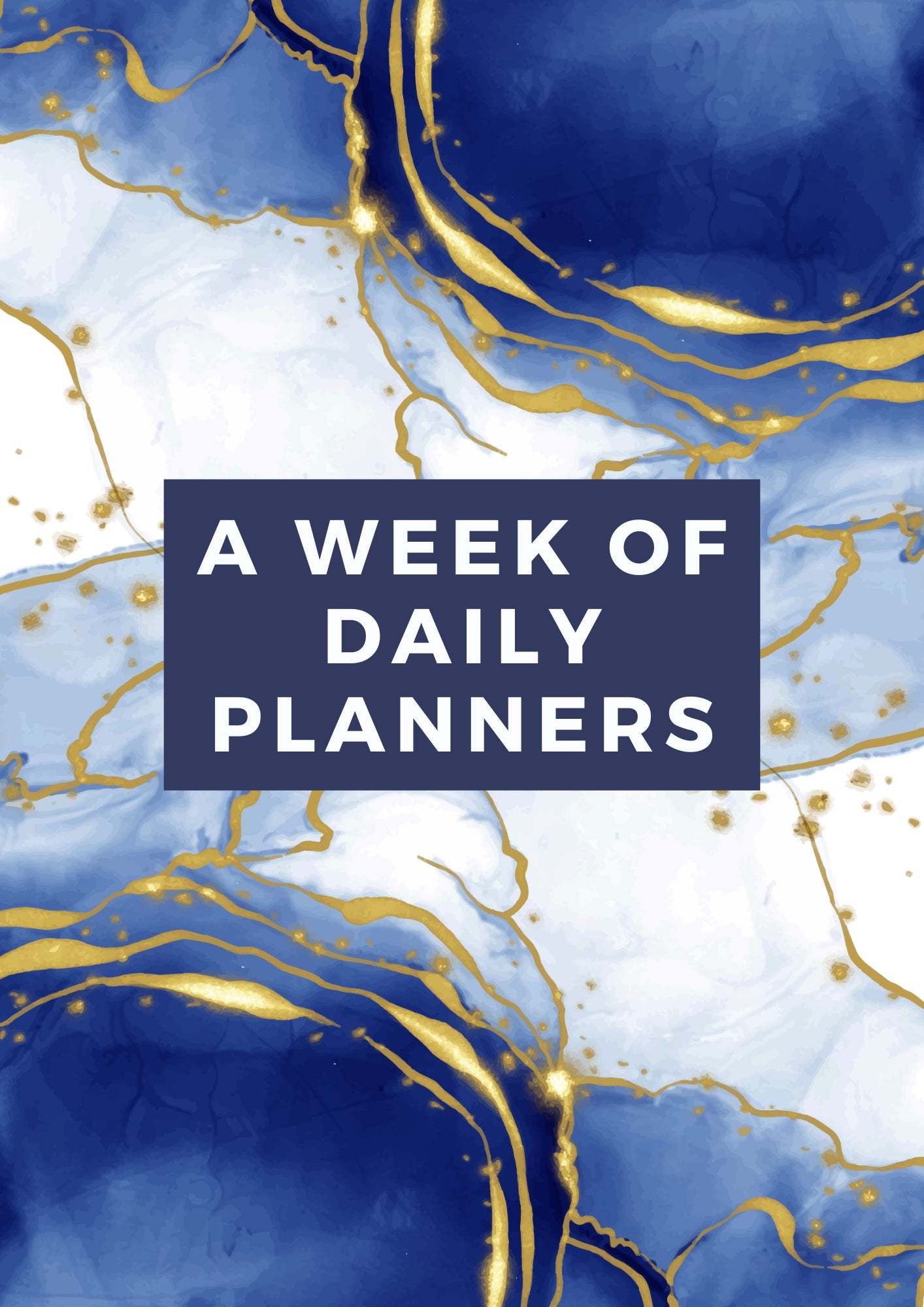 A Week of Daily Planners Blue