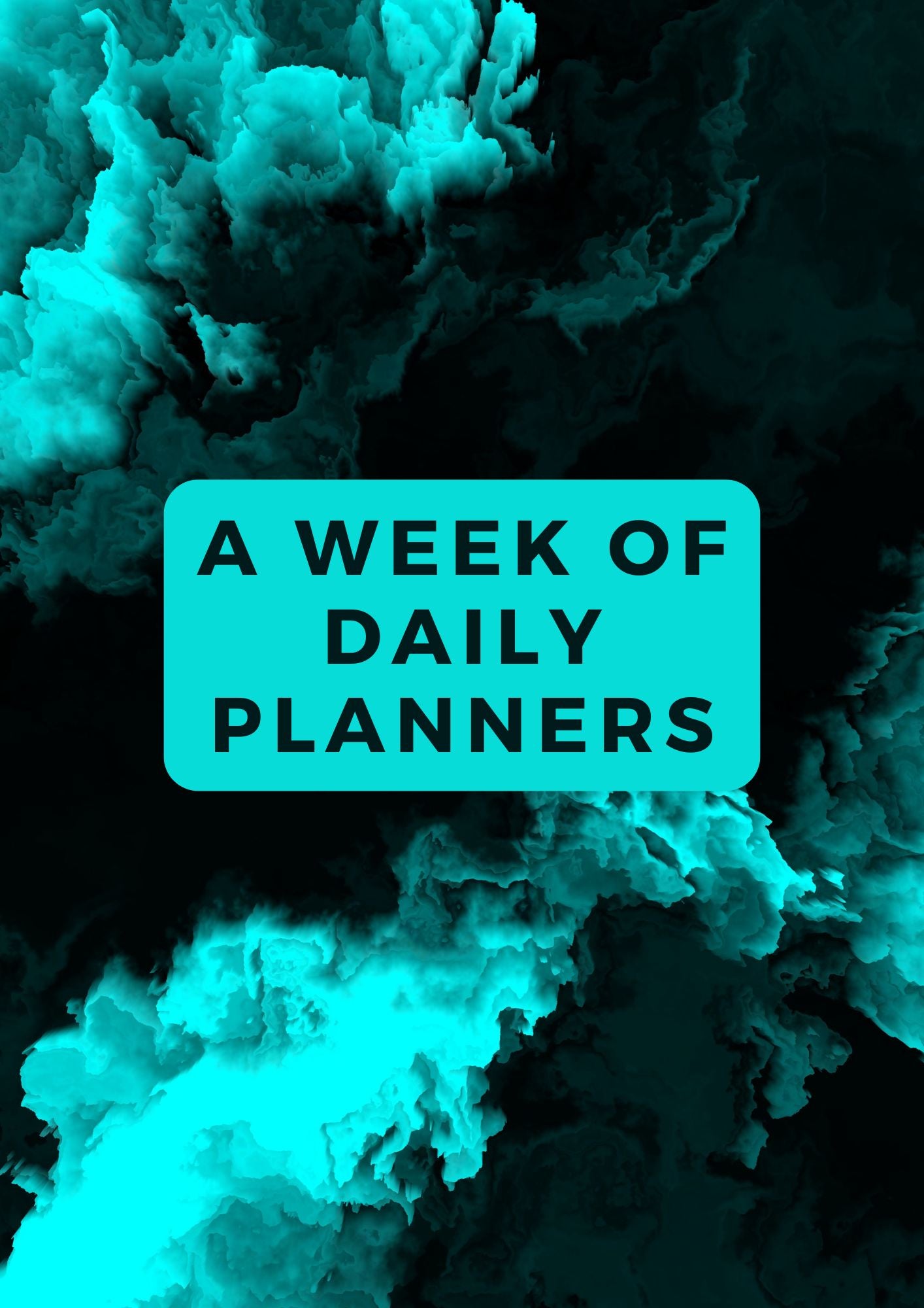 A Week of Daily Planners Teal